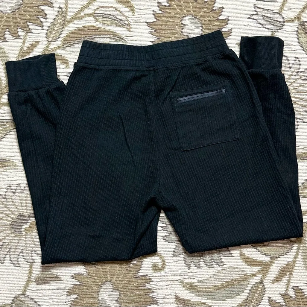 Varley Joggers Black Ribbed Chaucer Pant XS - Image 3