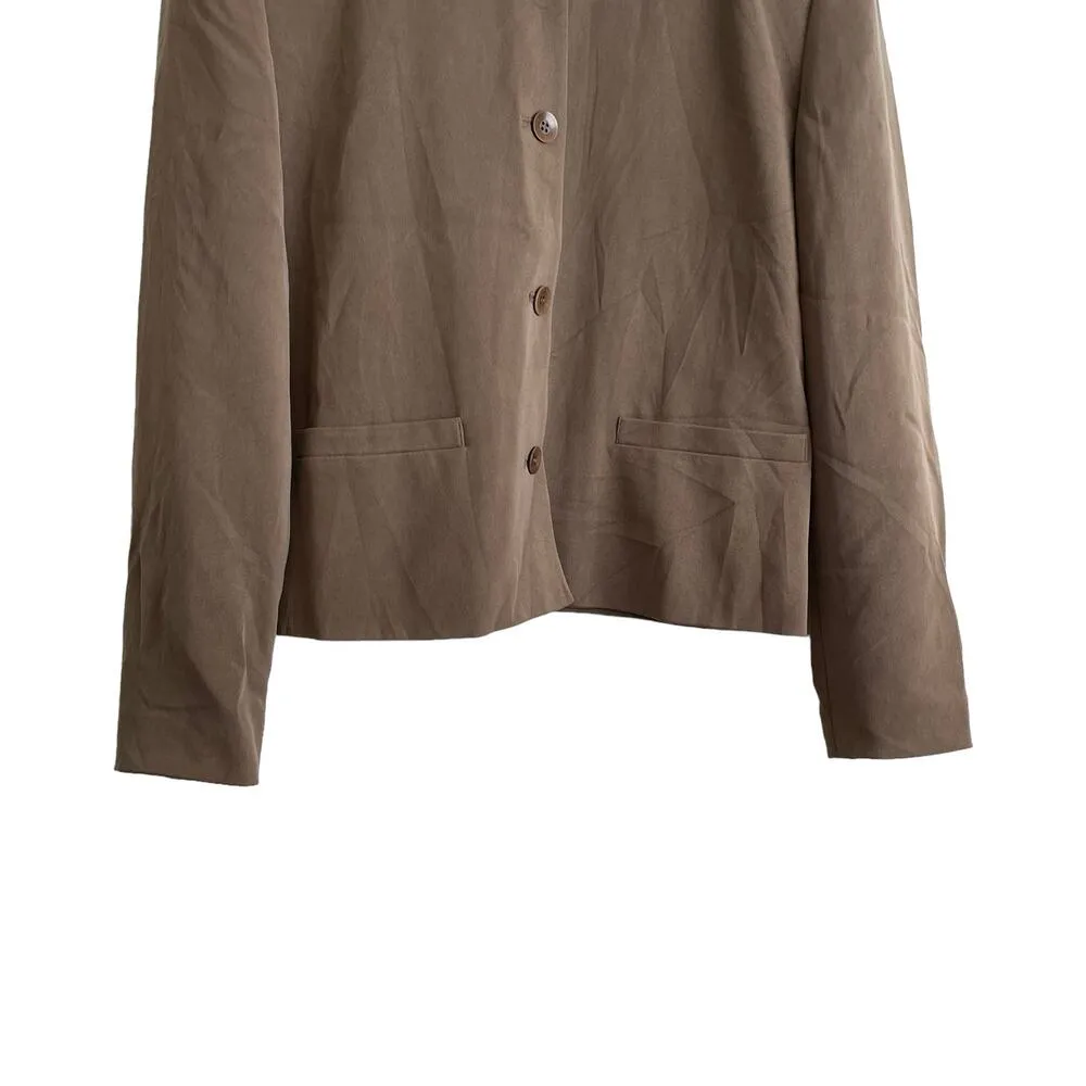 Talbots Women Silk Top Jacket 4 Career Classic Quiet Luxury Mature Old Money NEW - Image 7