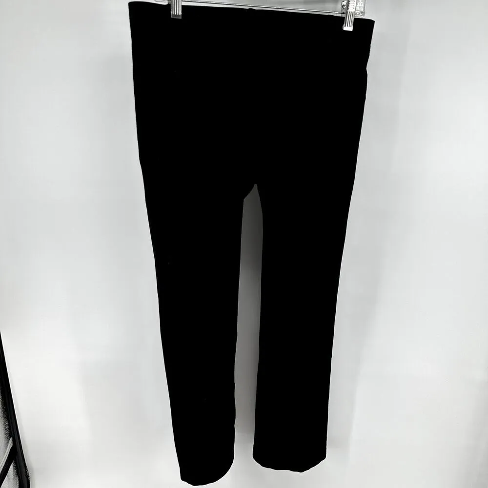 Betabrand Classic Dress Yoga Bootcut Pants Flared Faux Pocket Mid Rise Black LP - Image 5