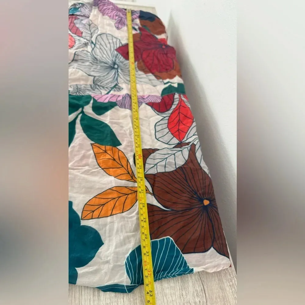 Annie + Otis Silk Cotton Tropical Print Open Front Cardigan Coverup Oversized Lg - Image 6