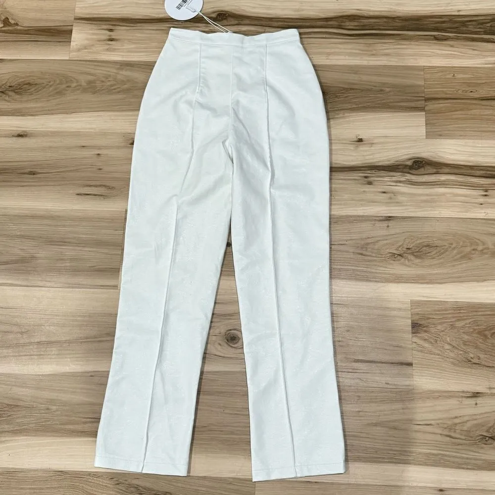 NEW Princess Polly Encore Pants White Faux Leather Women’s 2 - Image 4