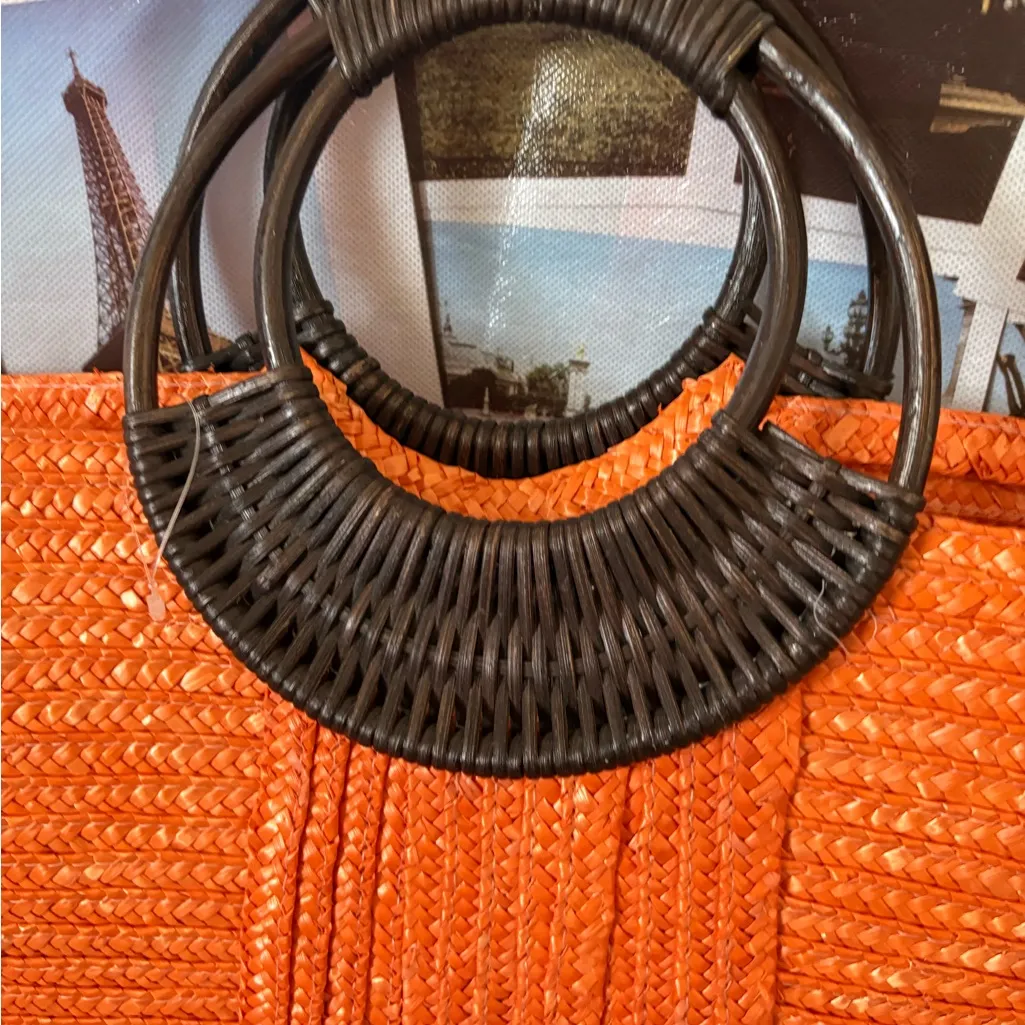 Summer Orange Palm Bag New - Image 3