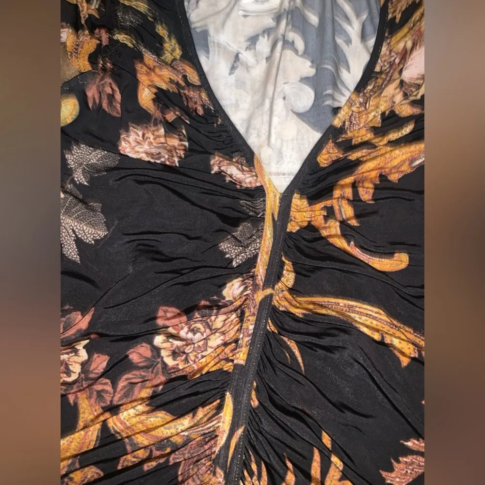 Y2k rare just Cavalli silk ruched dress black & gold $890 M 44 fall - Image 5