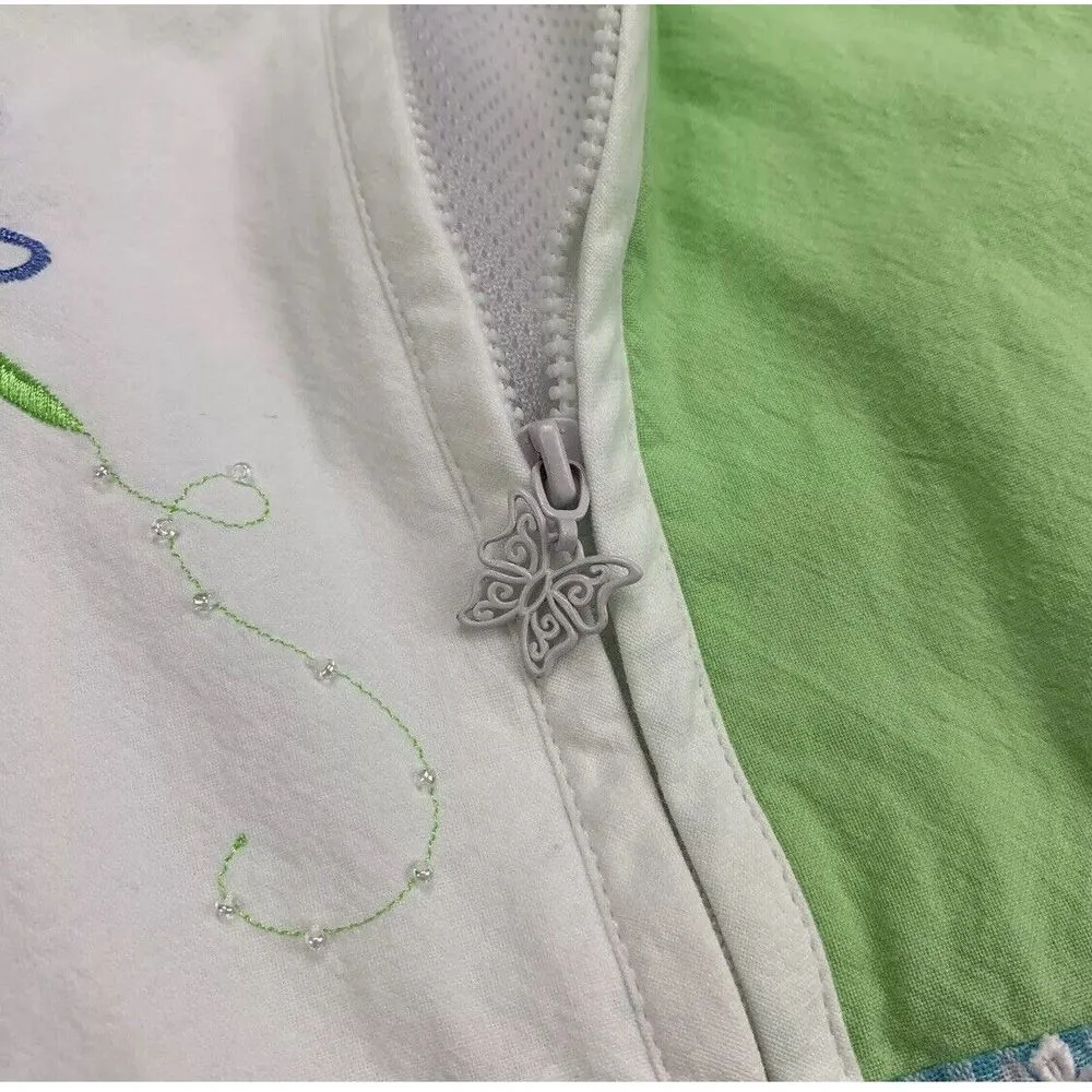 womens full zip jacket dragonfly flower lined jacket 14P - Image 7