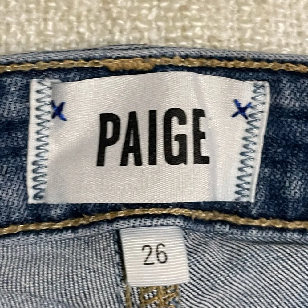 Paige Distressed/Shredded Verdugo Ankle Jeans - Image 10