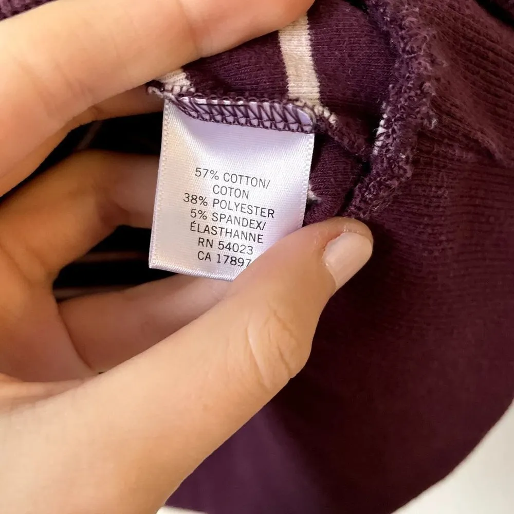 Banana Republic Factory purple and white striped hooded sweater long sleeved - Image 7