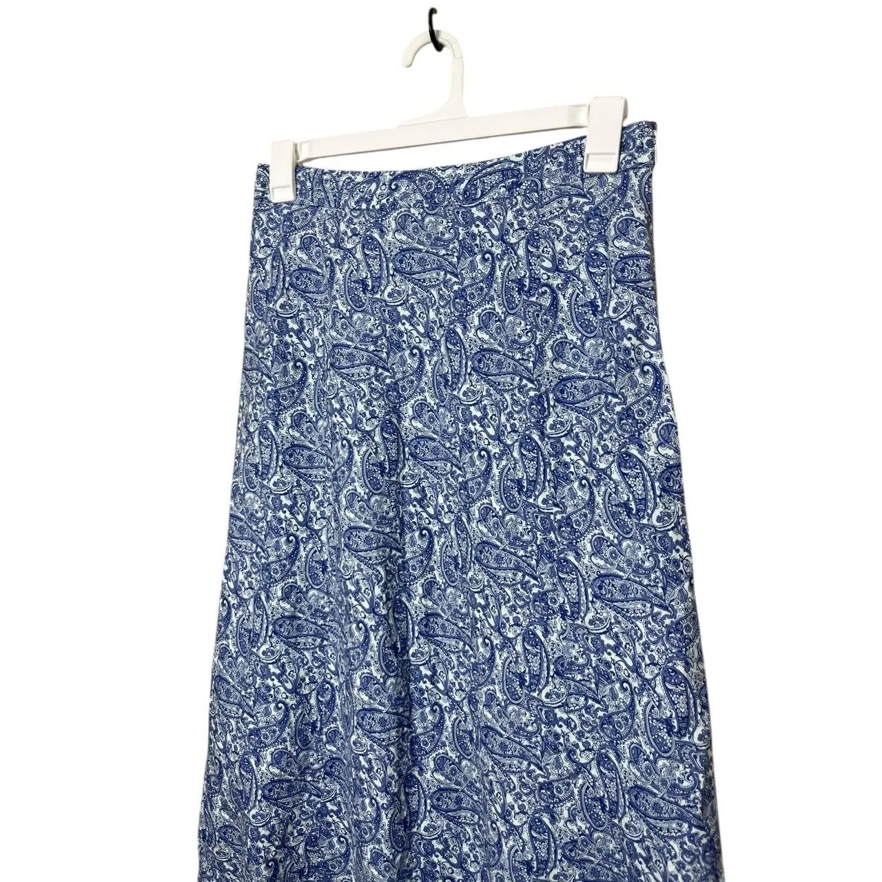 L.L.Bean Blue Paisley Print 100% Linen Maxi A - Image 2