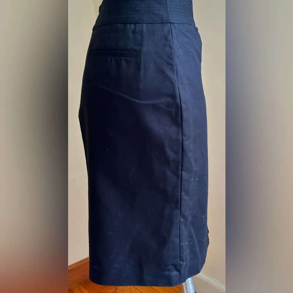 Black Midi Skirt Zipper In Back 97% Cotton And 3% Spand… - Image 3