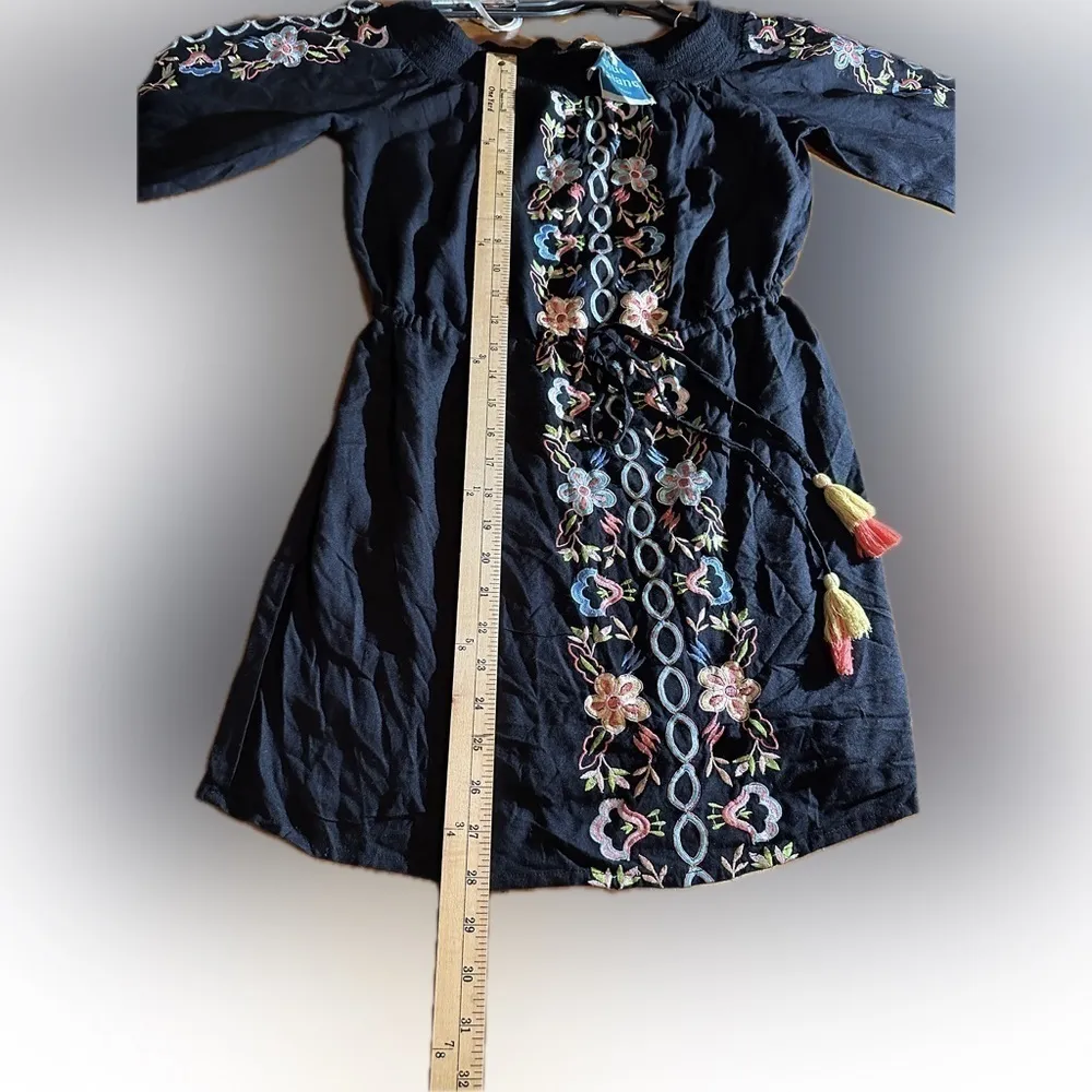 NWT Blue Island embroidered - Boho Dress SzM - Image 9