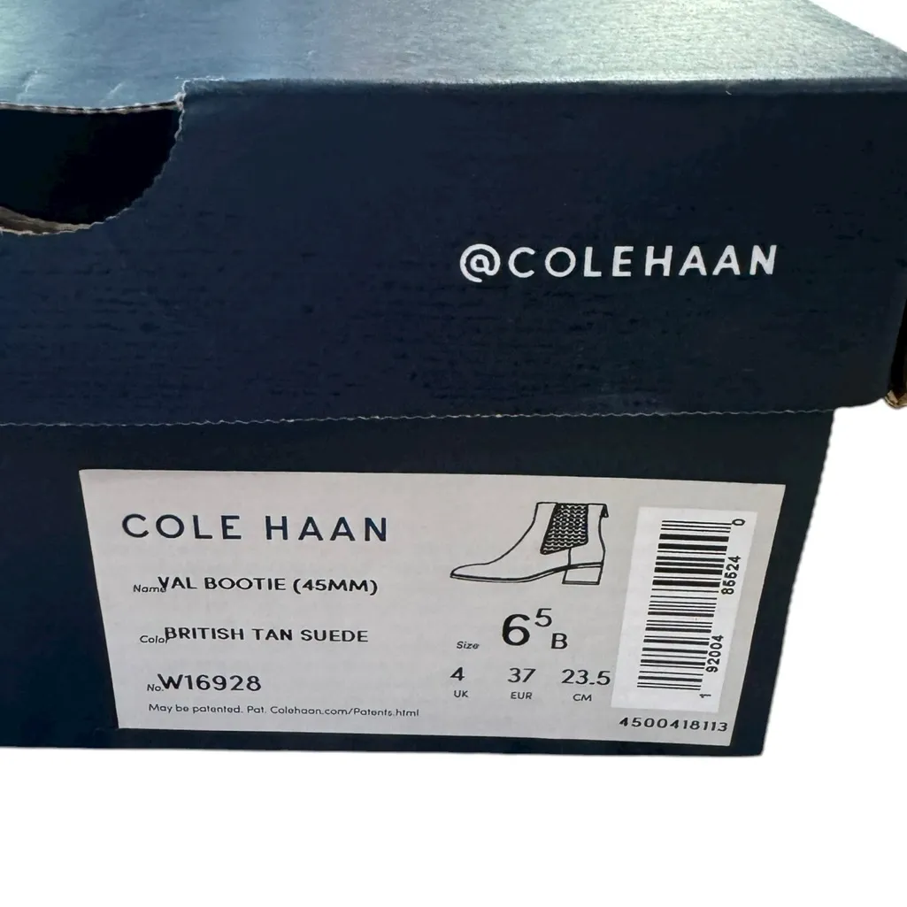 Cole Haan VAL Bootie 45mm British tan suede size 6.5 NEW Ankle boots - Image 4