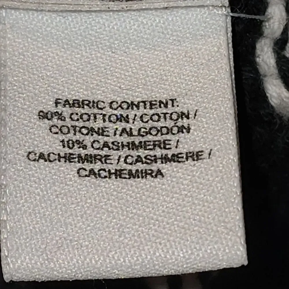 Derek Lam 10 Crosby Womens Black White Cashmere Blend Pullover Sweater‎ Medium - Image 5