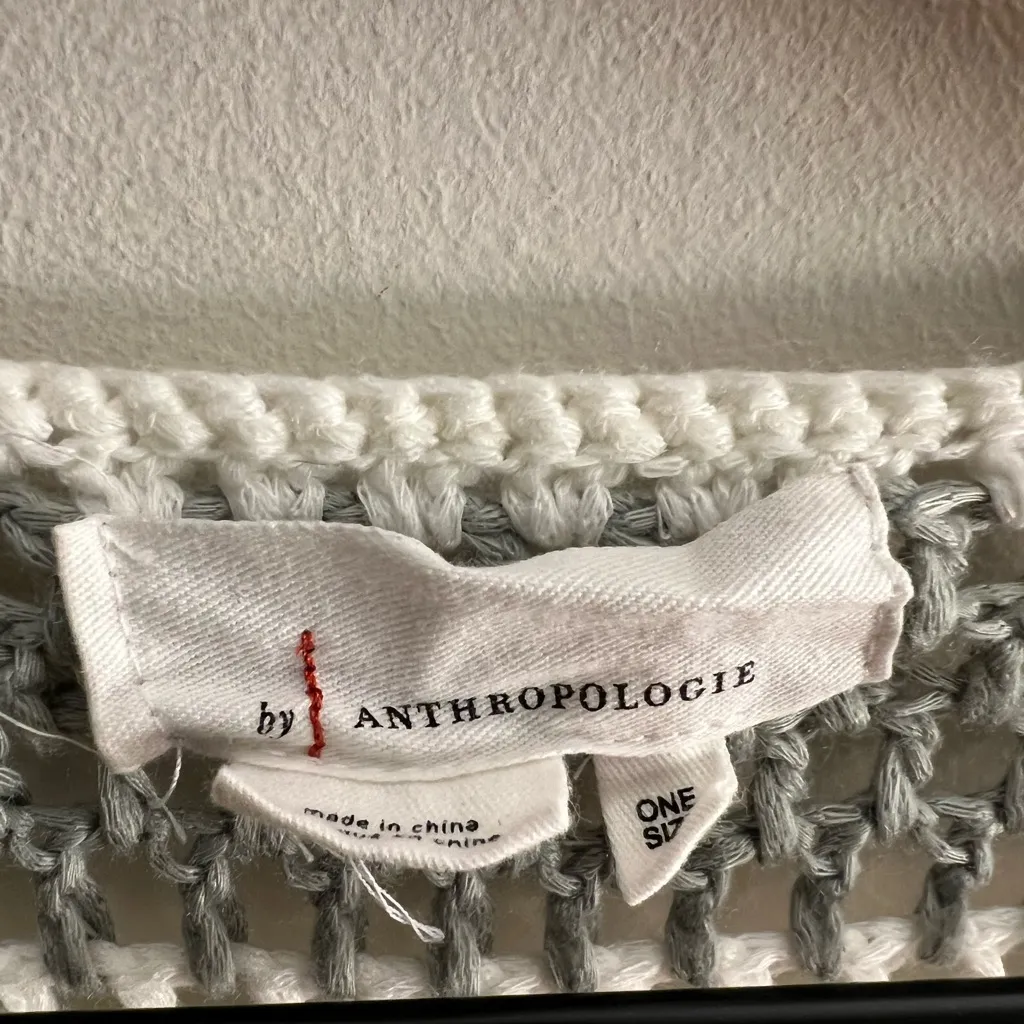 Anthropologie Eliza Crochet Longline Duster Color Block Cardigan rainbow - Image 5