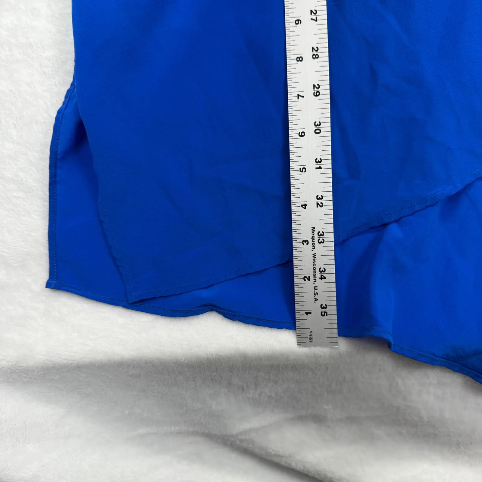 Haute Hippie Silk Beaded‎ Dress Halter Sleeveless Blue Party Dress L - Image 5