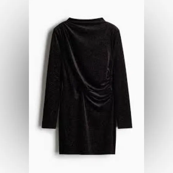 H& M black high neck glitter dress size S - Image 2
