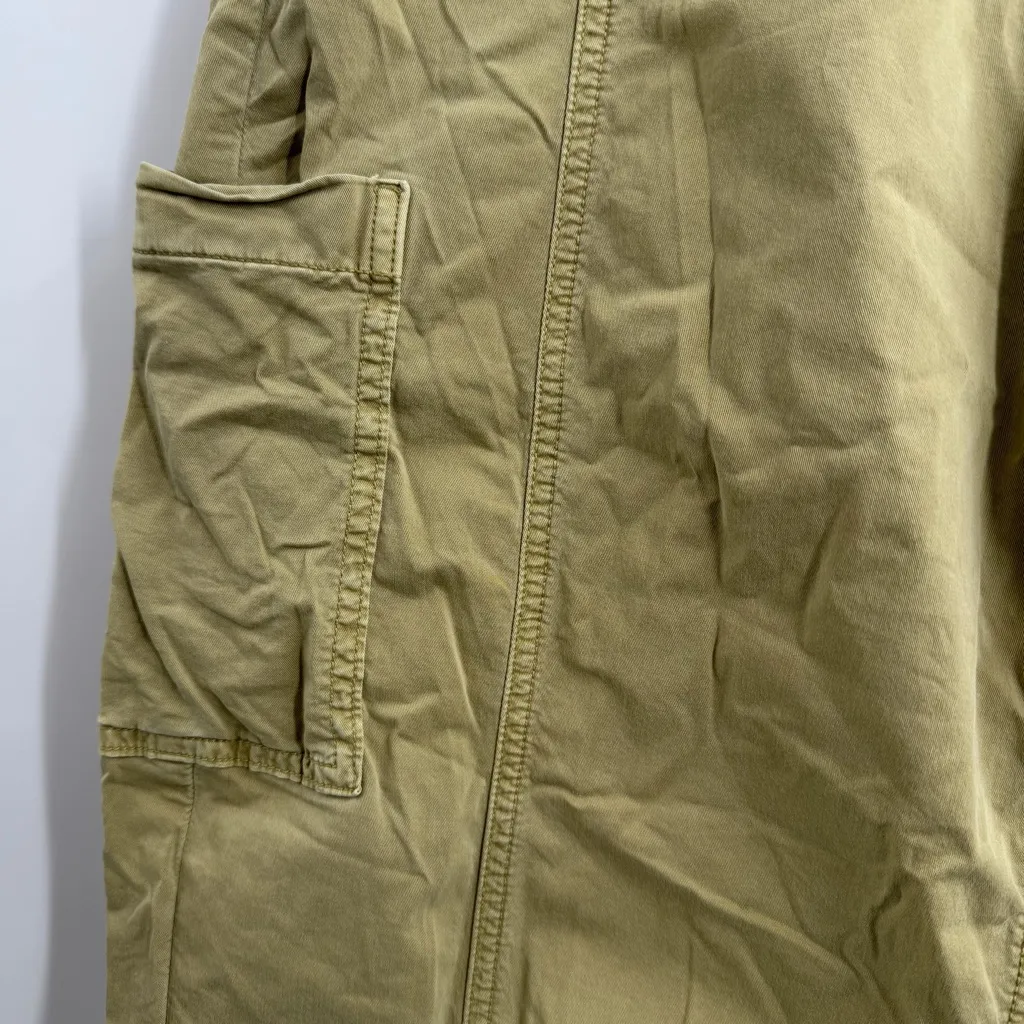 American Eagle stretch barrel leg cargo pants khaki olive tan size 10 Utility - Image 3