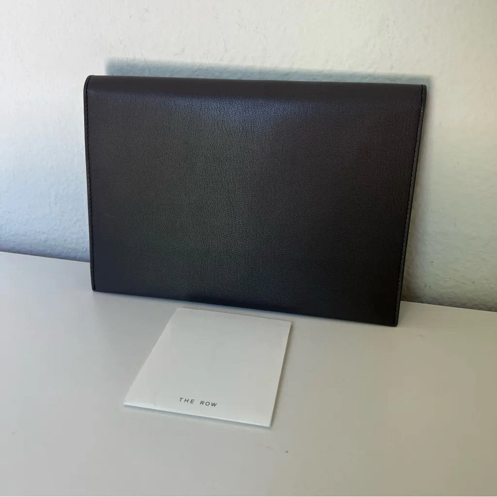 NWT The Row Leather Travel Pouch in Cold Grey / Gray - Image 4