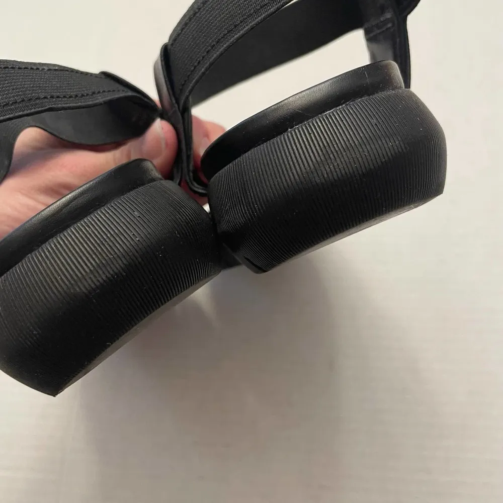 Naturalizer Elastic Ankle Strap Leather Sandals Lily Black Size 8.5 Pull On Shoe - Image 8