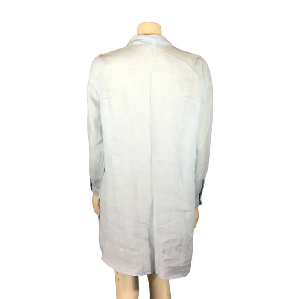 J.Jill  Linen button up tunic oversized shirt blouse size medium - Image 3