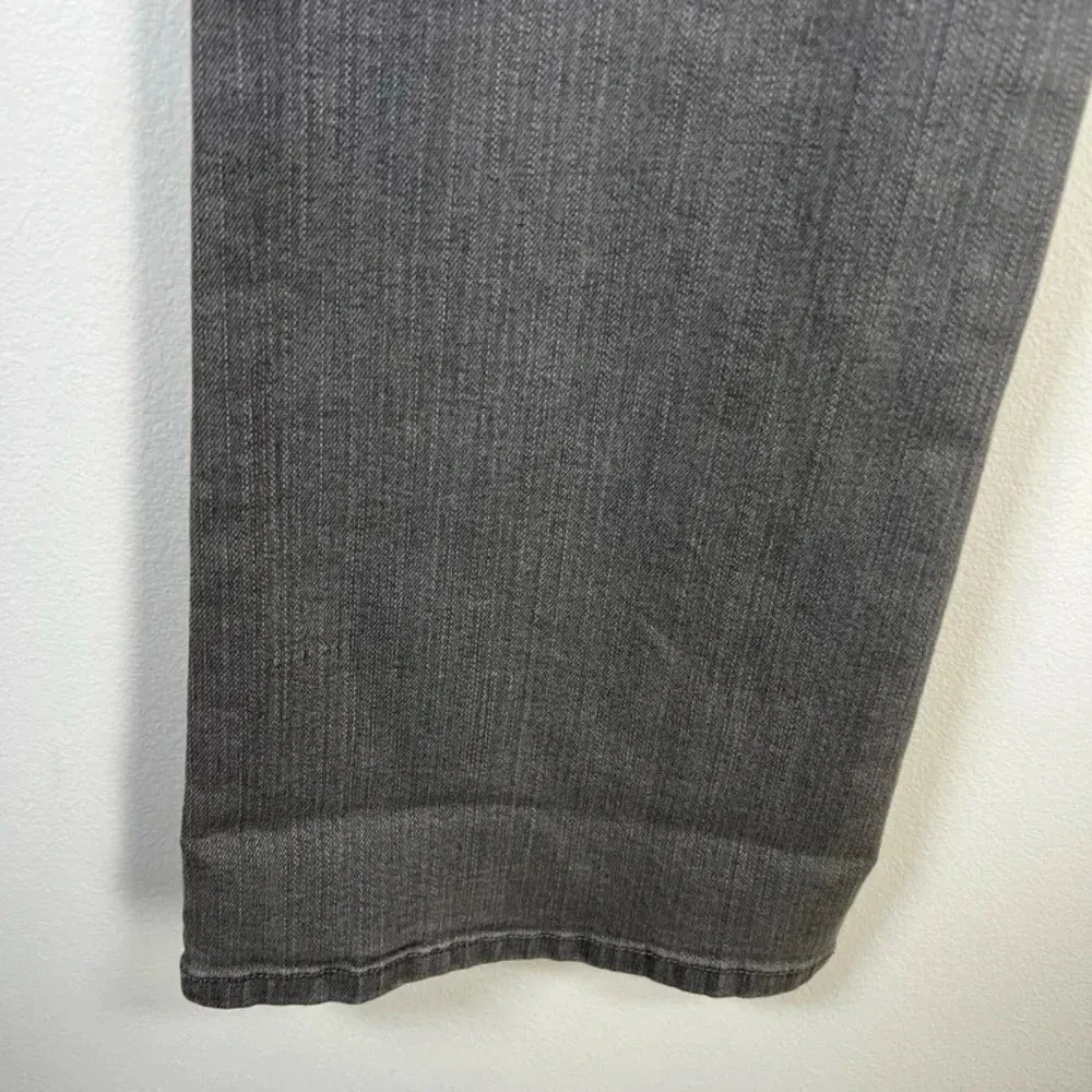 NYDJ Womens Flare Jeans Gray High Rise Stretch Embellished Made in USA 12 Petite - Image 11