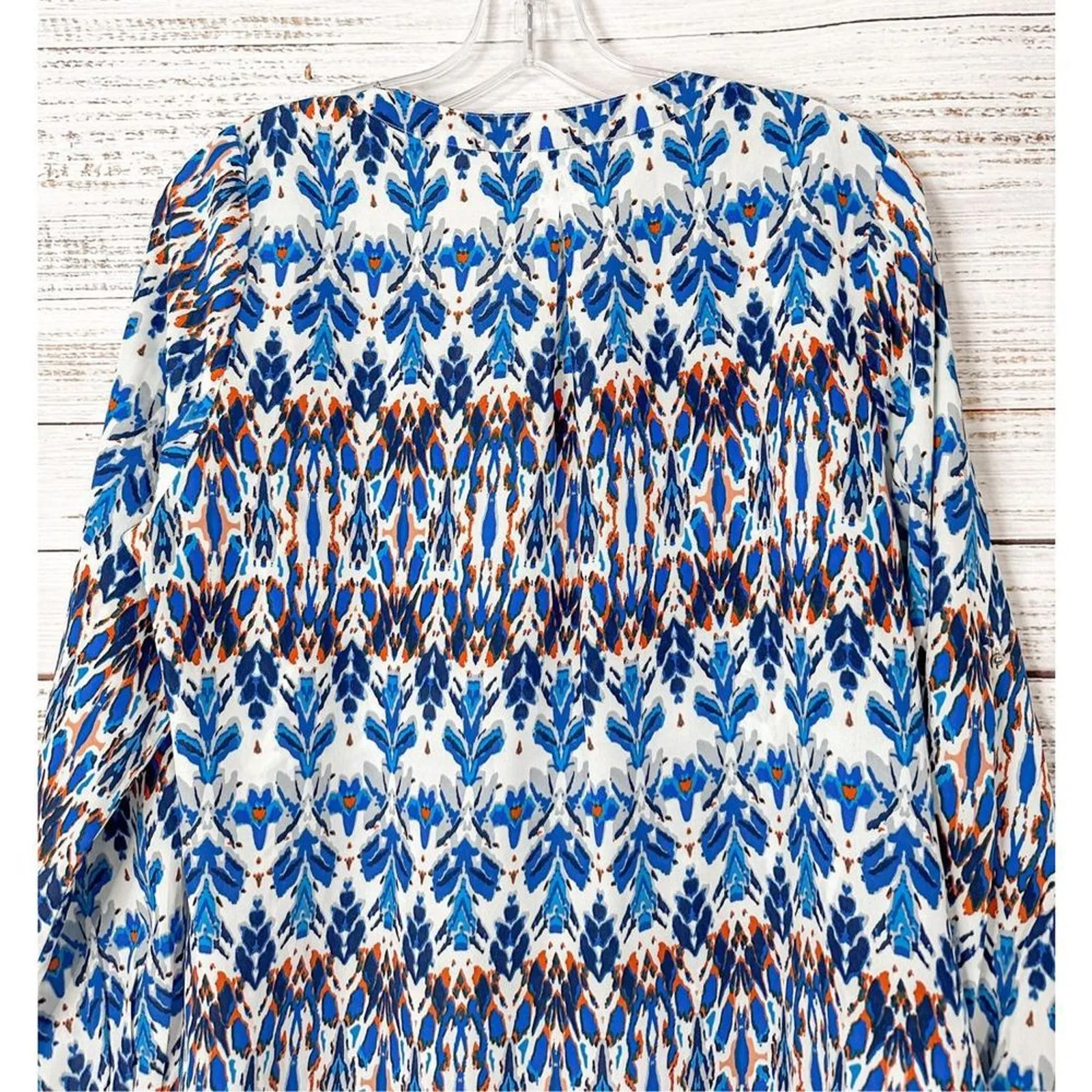 Stitch Fix Daniel Rainn Scoop Neck Long Sleeve Top Blouse Blue Size Medium - Image 9