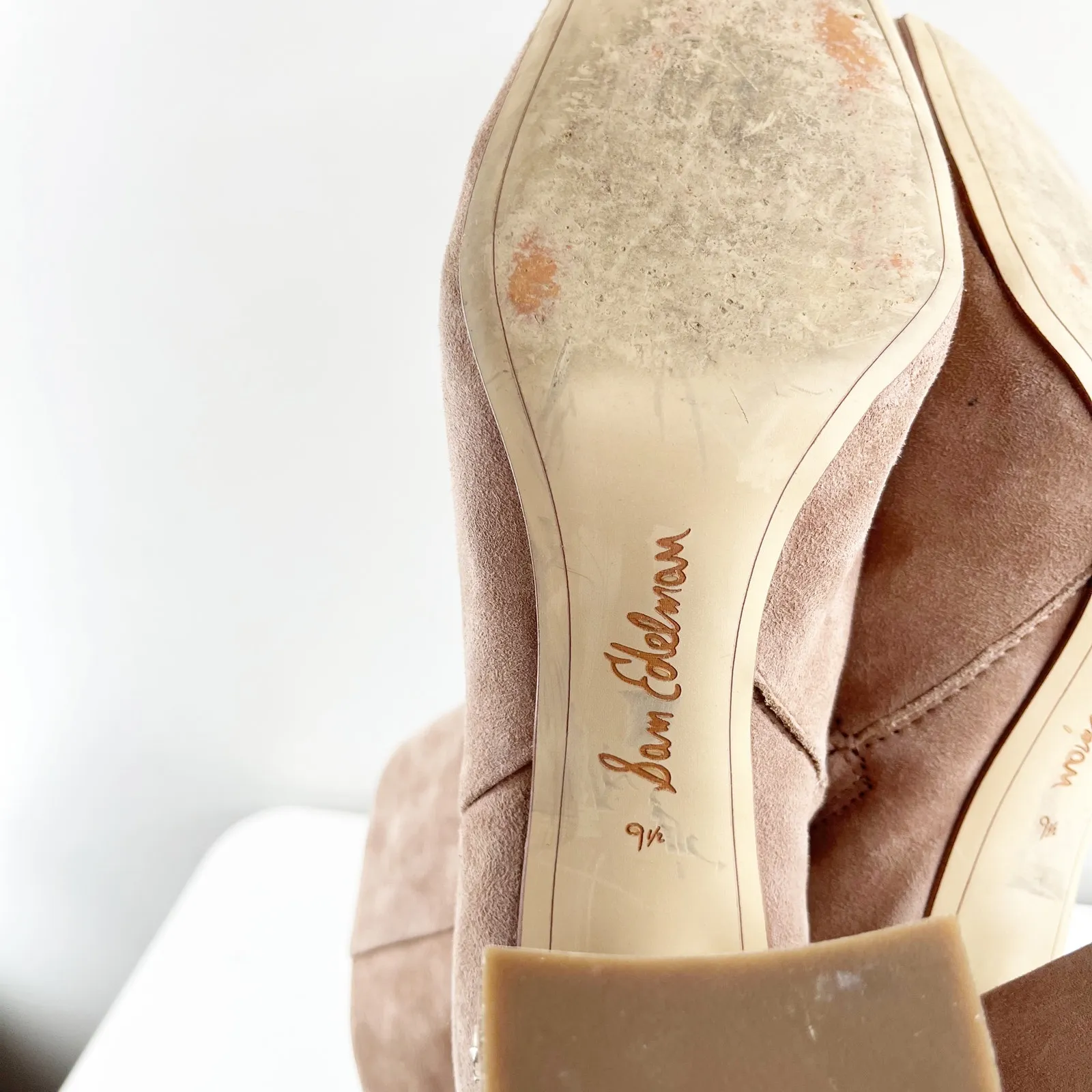 Sam Edelman Codie Suede Leather Square Toe Block Heel Ankle Boots Booties Brown - Image 6