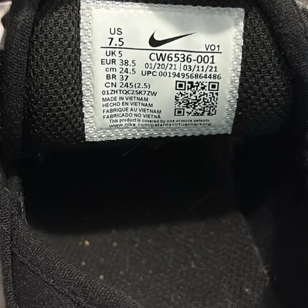 Nike Court Vision Alta TXT Size 7.5 Black/White Shoes Women CW6536 - Image 7