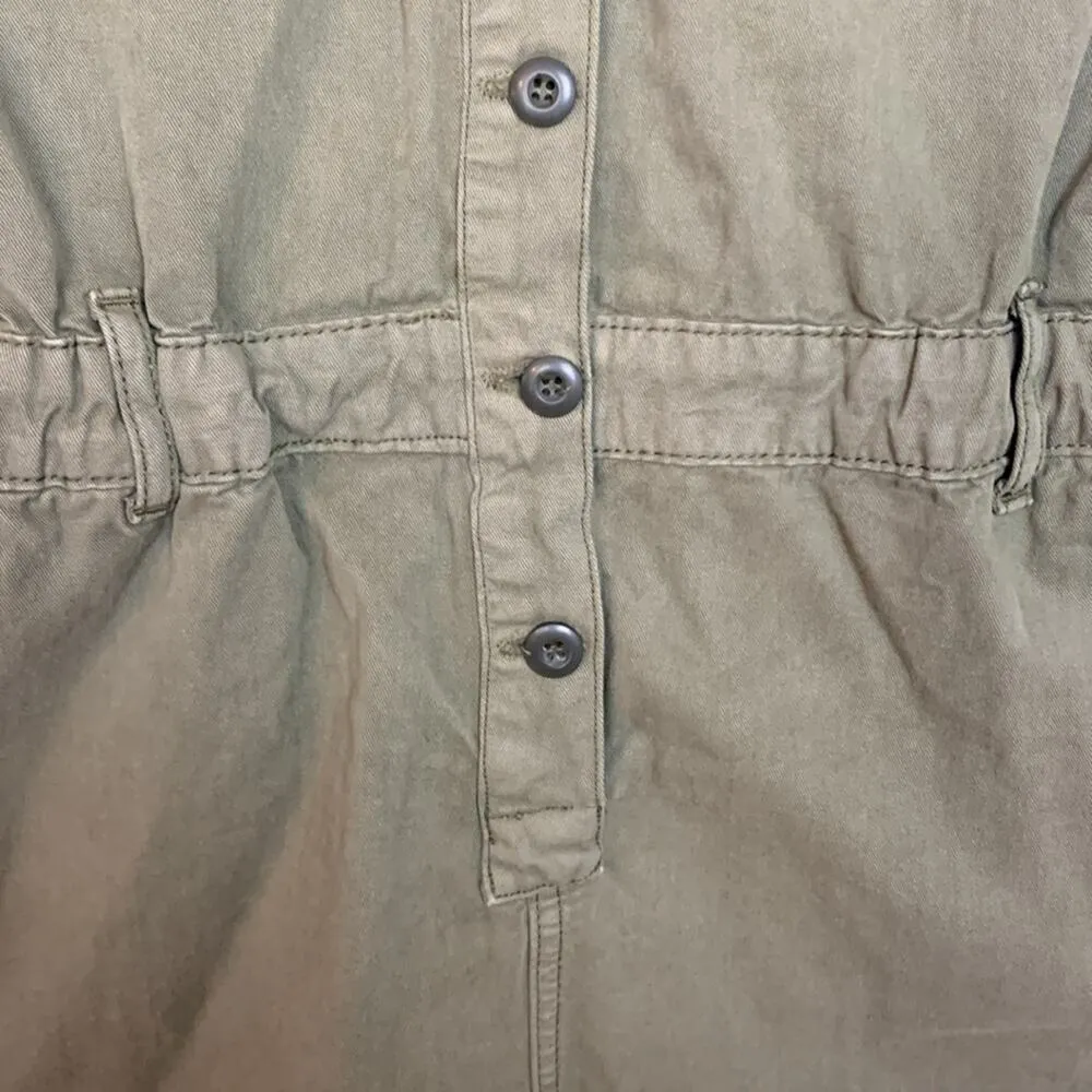 Kancan womens small one piece romper safari green army casual beach coastal res - Image 10