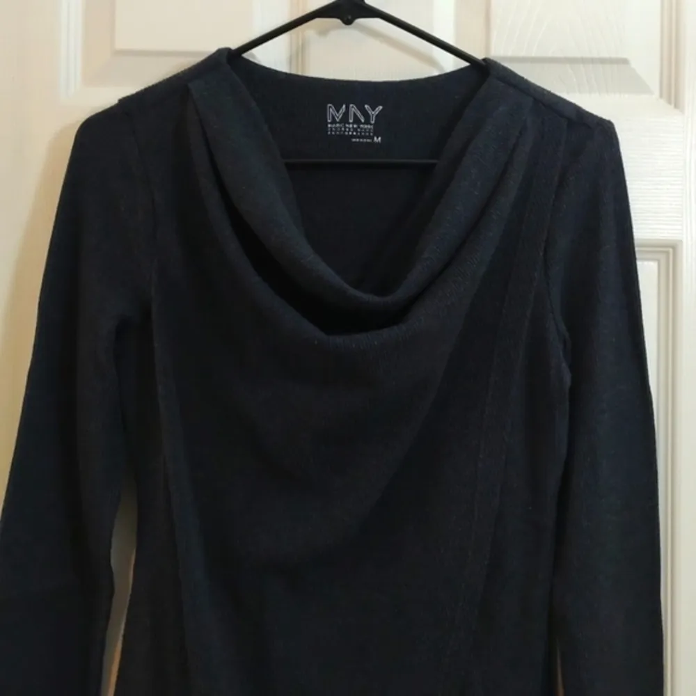 MNY - Marc New York Women's Thermal Tunic Charcoal Long Sleeve Blouse Size Med - Image 3