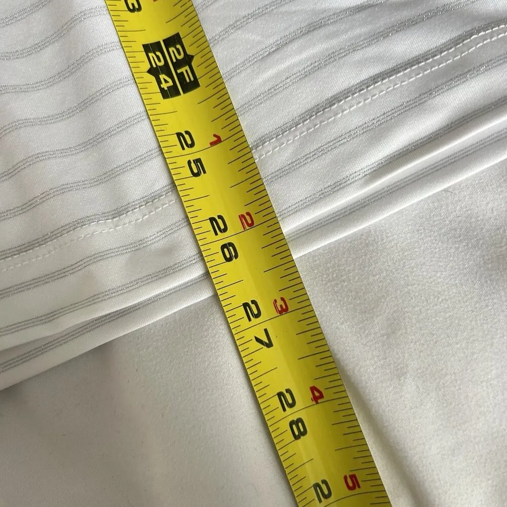 Monterey Club Womens XL Golf Sleeveless Polo Tank Top White Purple Striped - Image 5