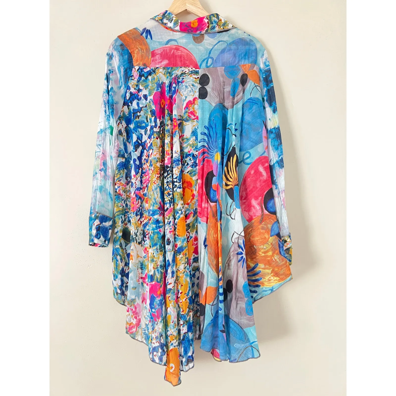 Feratelli Sz L Dramatic Lagenlook ALine Lightweight Funky Art - Image 6