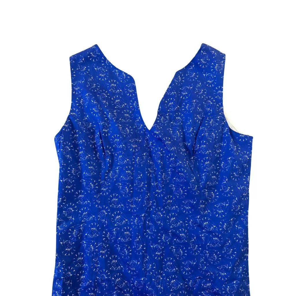 LAUREN GOLD Blue Shrimp Print Shift Dress Size 4 NEW NWT - Image 4