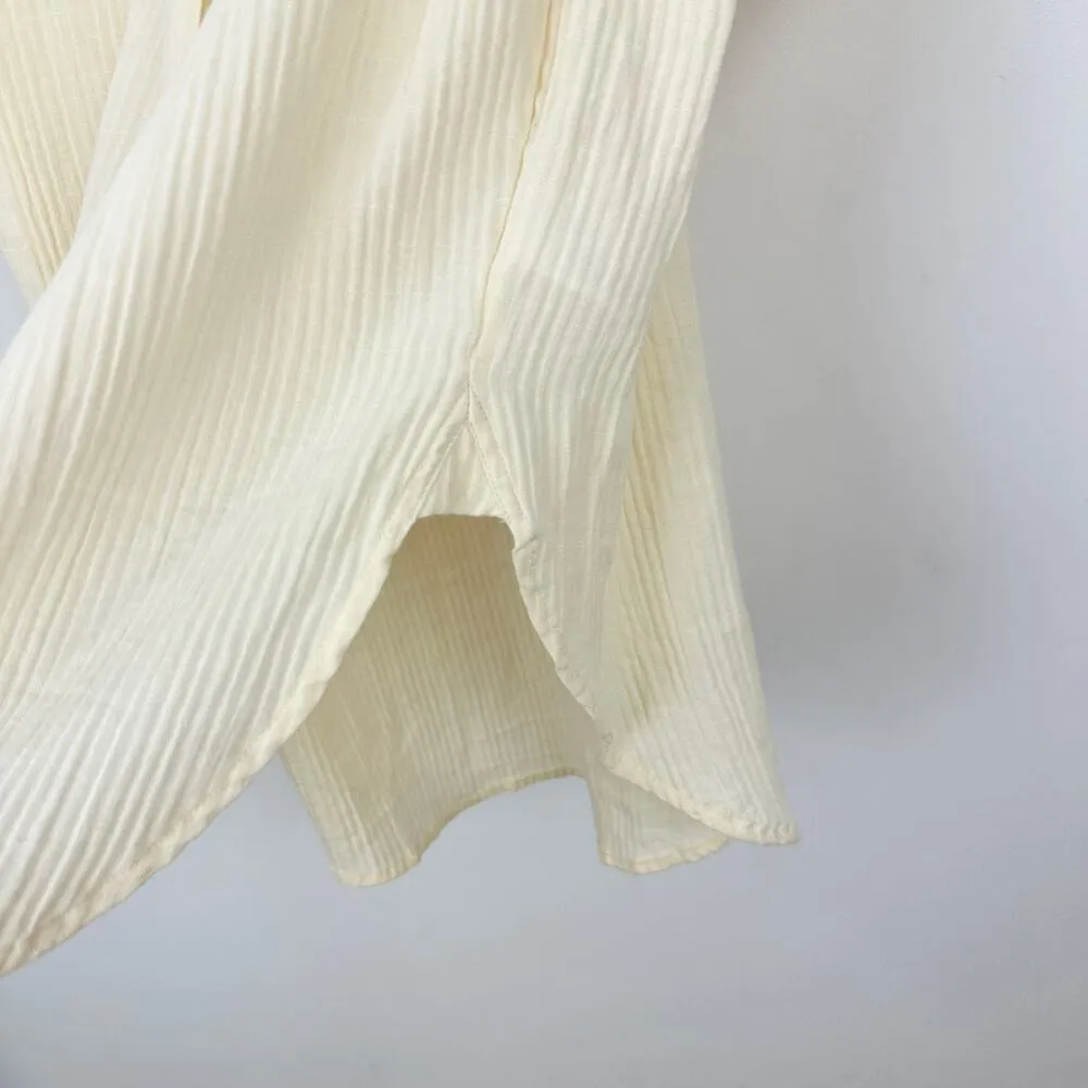 J.Crew Popover Shirt Airy Gauze Tunic Warm Sesame Relaxed Cotton Beach XXS NWT - Image 9