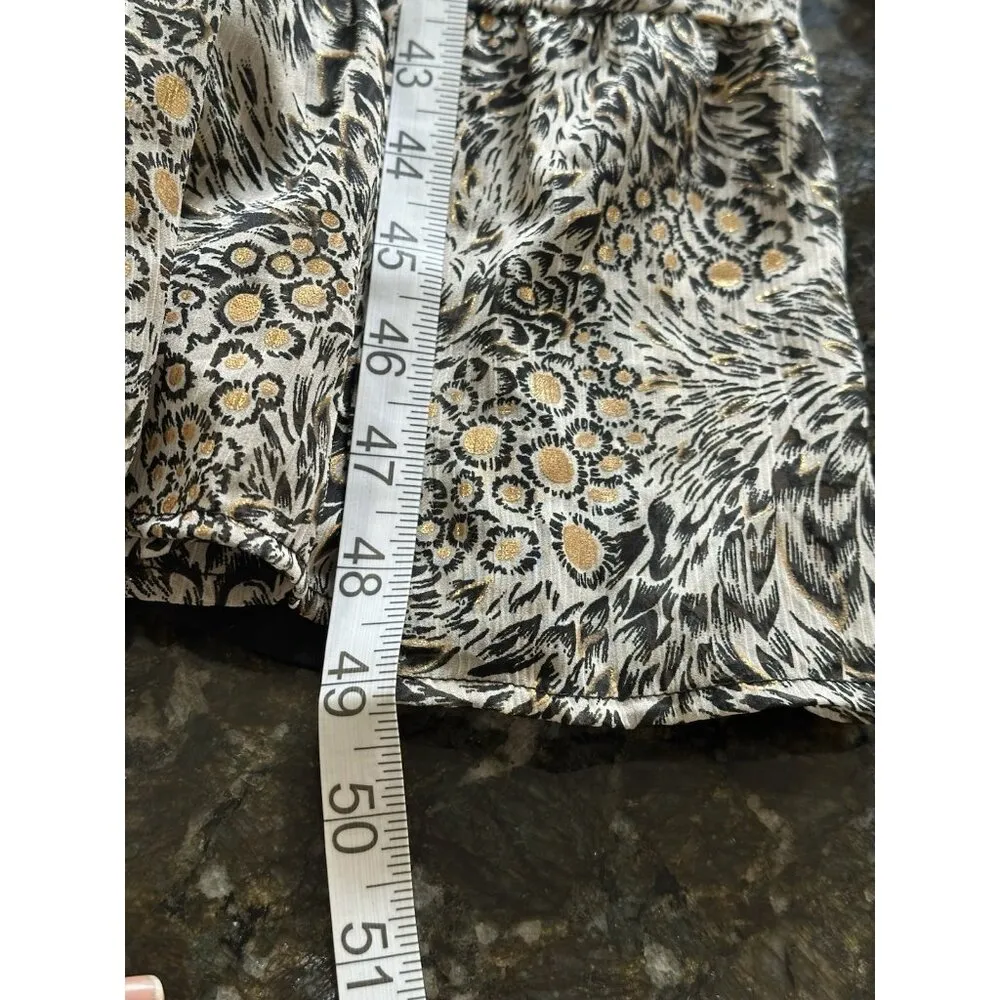 Soft Surroundings Maxi Dress Womens Small Animal Print Black A-Line Tiered Boho - Image 10