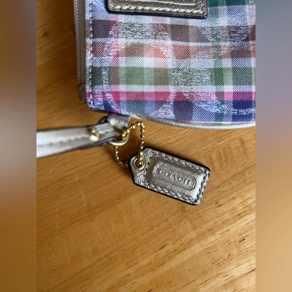 Coach  Multicolor Plaid Wristlet - Image 8