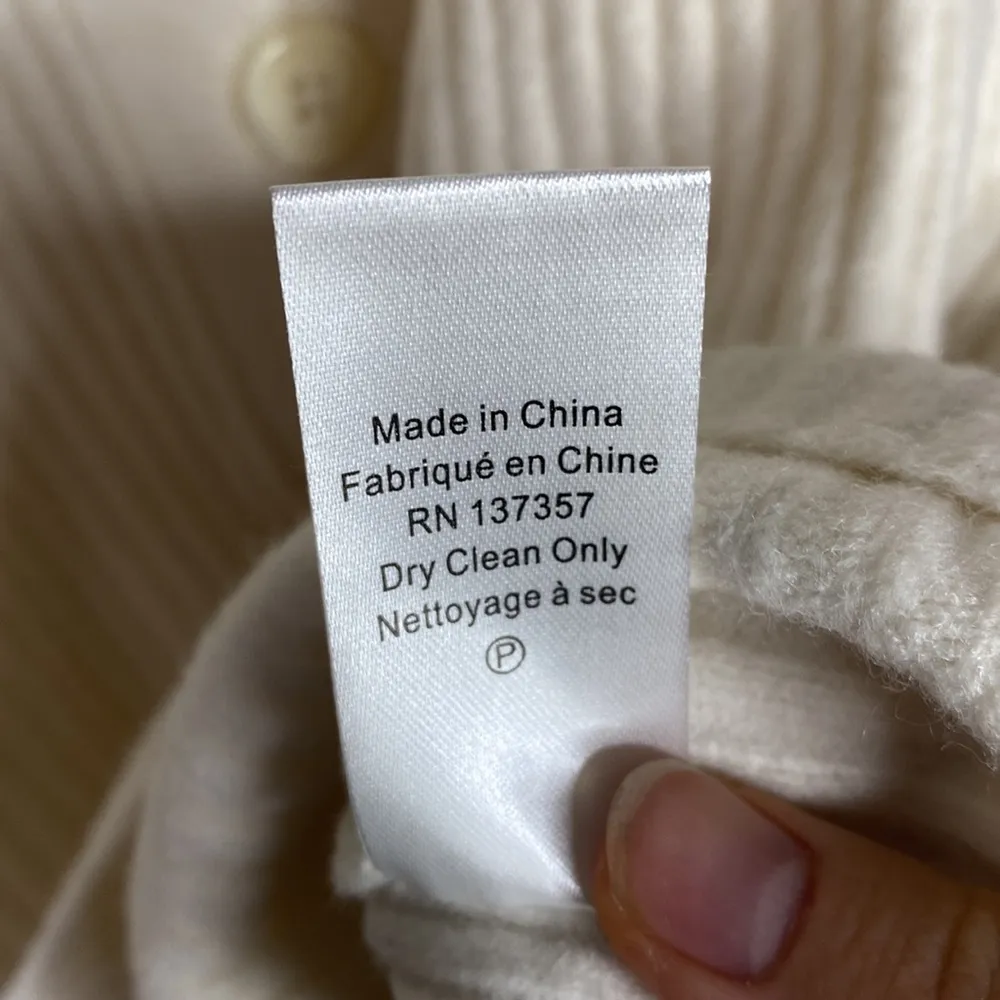 Marissa Webb Arie ribbed cashmere blend Henley sweater in cream size S White - Image 13