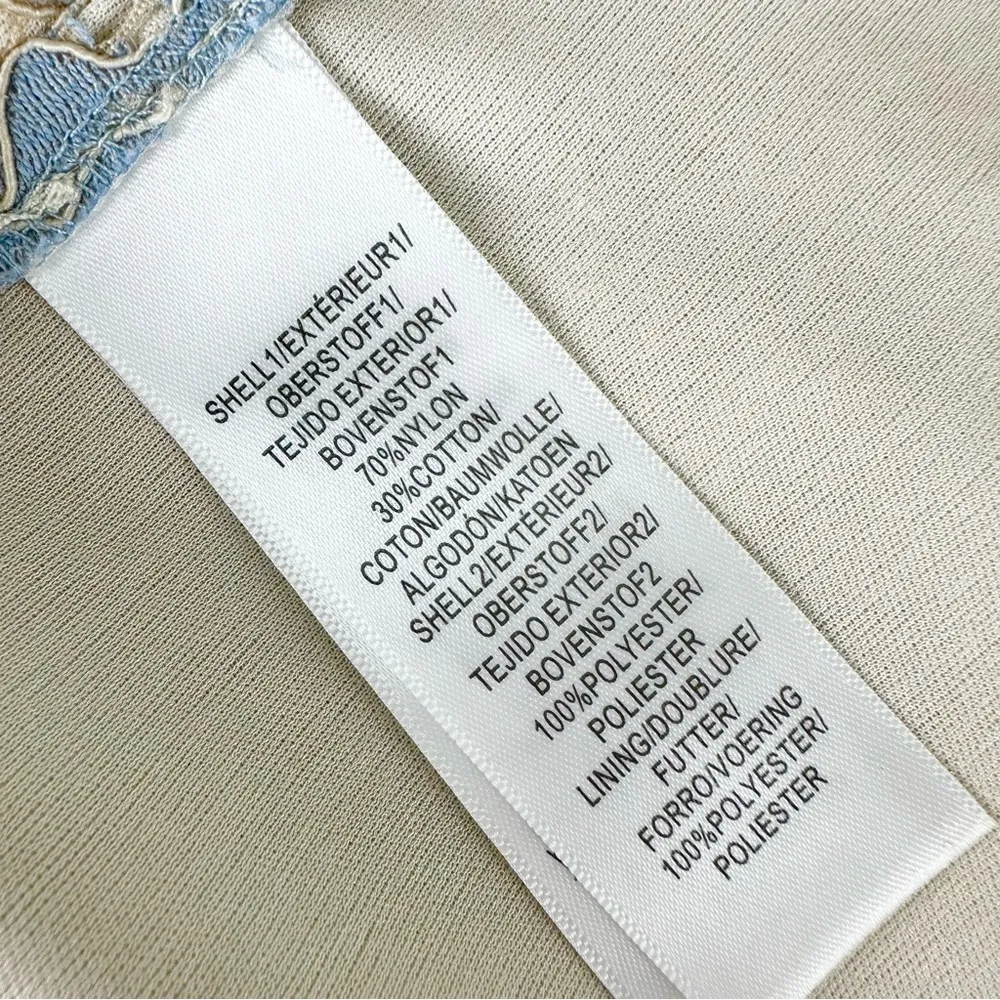 Bell Sleeve Georgia Lace Sheath Cocktail Dress Blue Size 6 - Image 13