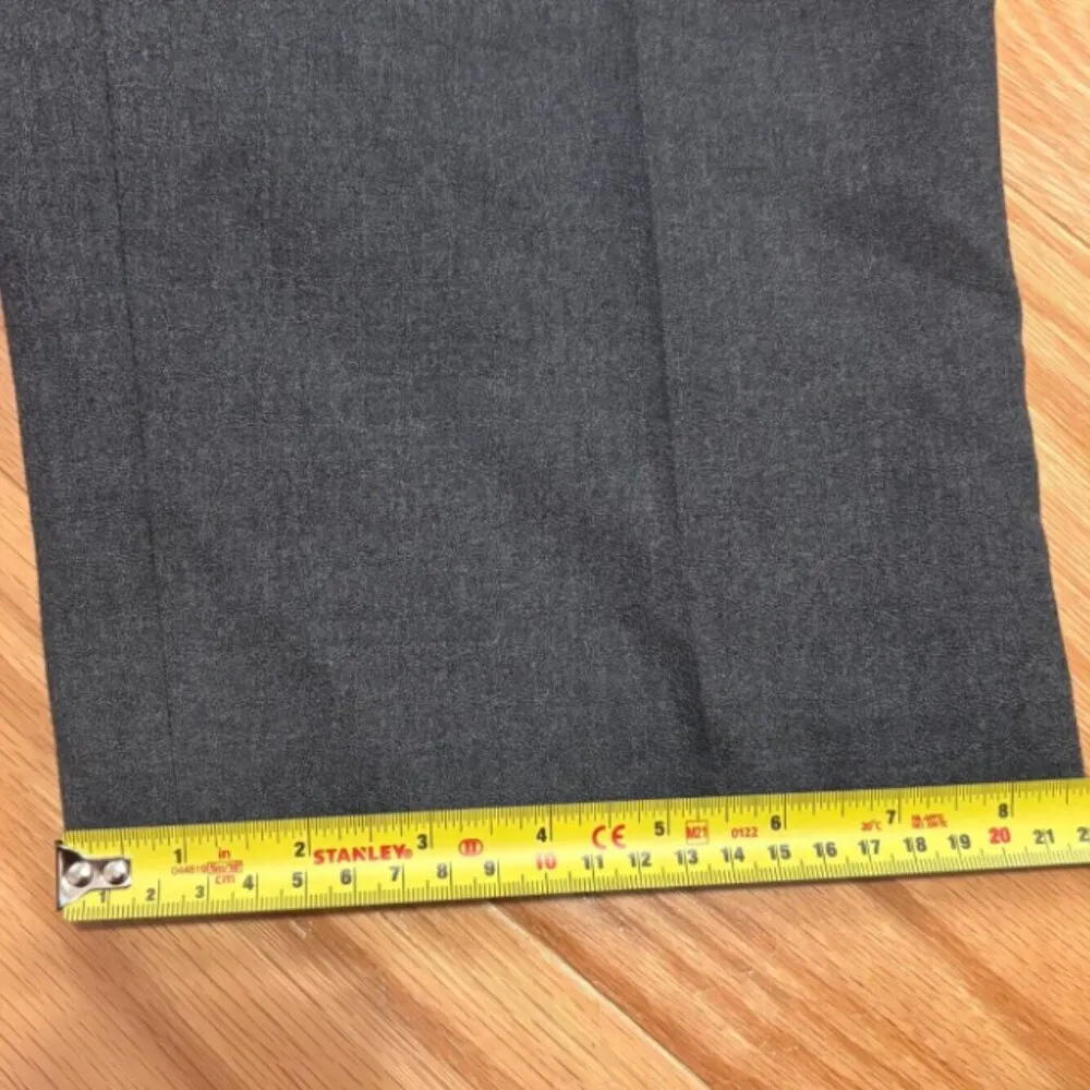 Vintage Amanda Smith Dress Pants Womens Sz 16 Wool Straight Pleated Front Gray - Image 7