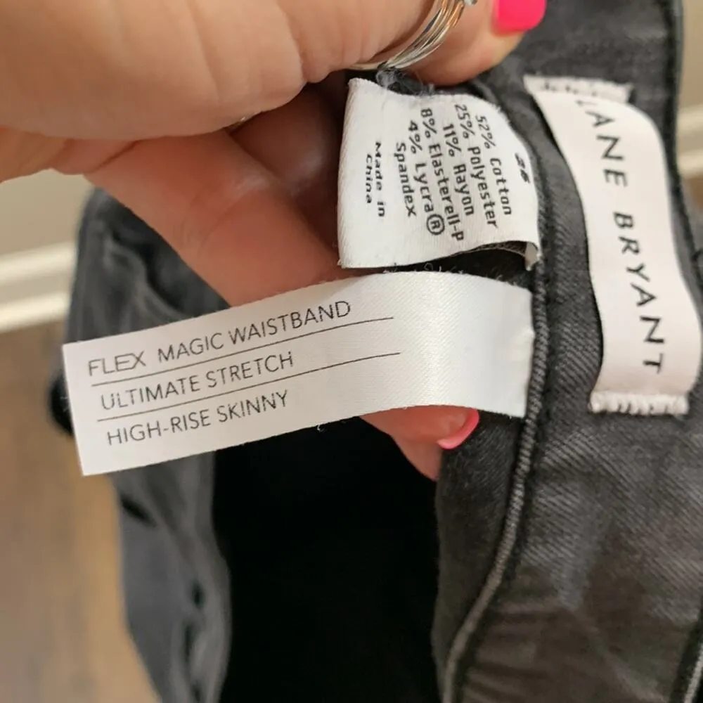 Lane Bryant Flex Magic Waistband Ultimate Stretch High-Rise Skinny Black Jeans - Image 4