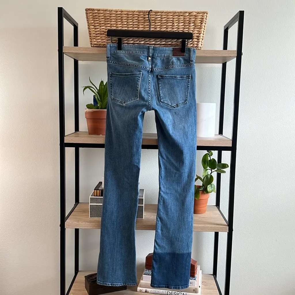 Anthropologie Holding Horses Mid-Rise Patchwork Bootcut Jeans, 26 - Image 4