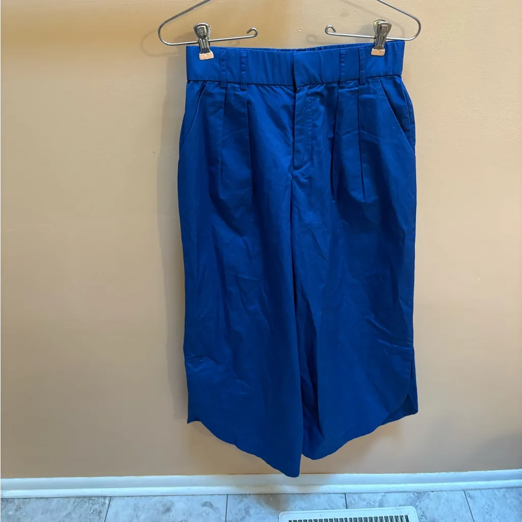 Mare Mare x Anthropologie Curved Hem Cropped Wide Leg Pants in Cobalt Blue - Image 5