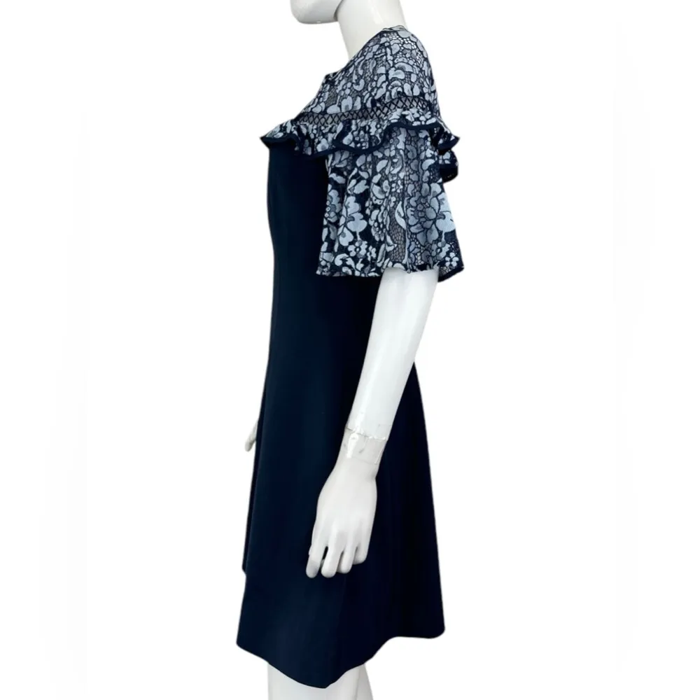 KEEPSAKE Blue Floral Lace Cocktail Dress - Image 2