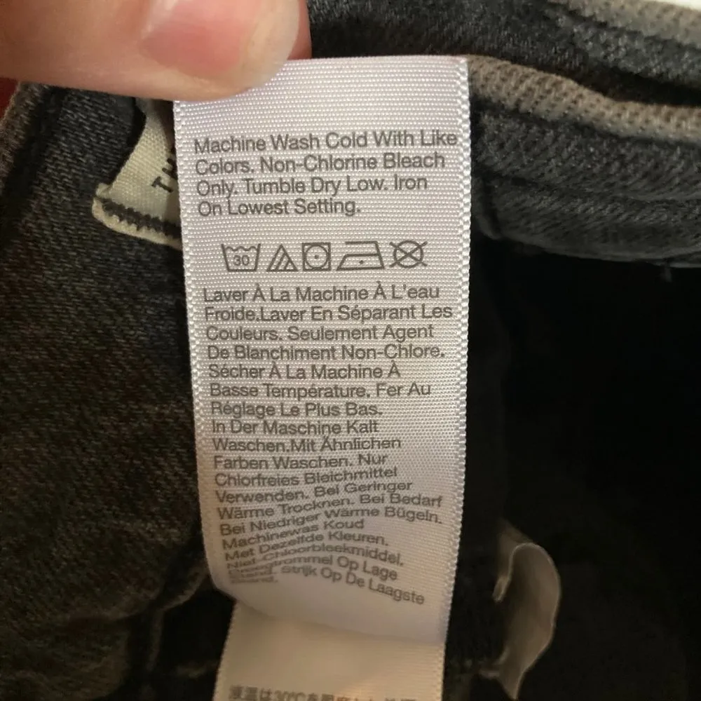 Jeans Womens 24 Black Denim Perfect Vintage Cosner Wash Distressed 90s - Image 14