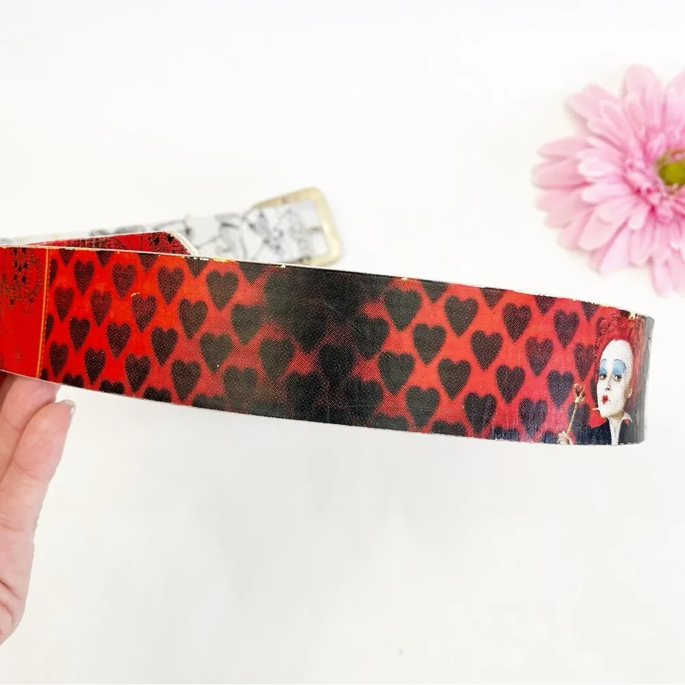 Disney White Queen Alice In Wonderland Reversible Leather Belt - Image 11