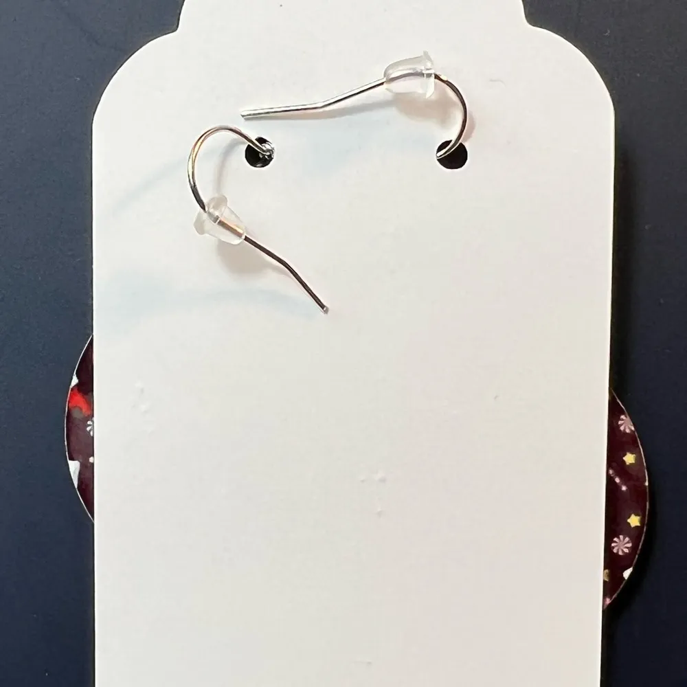 Christmas Teardrop Dangle Pierced Earrings New - Image 4