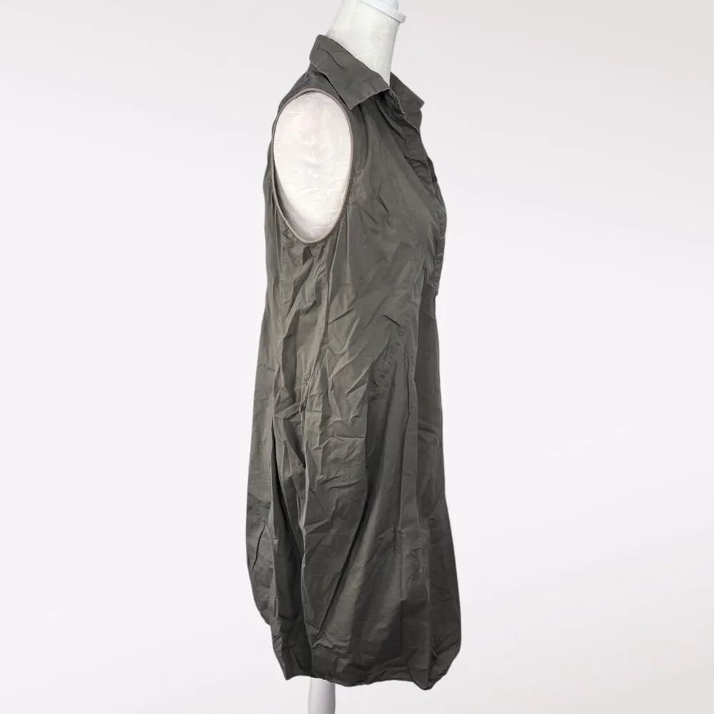 Hache Italy Olive Green Sleeveless Midi Dress IT40 US Small - Image 6