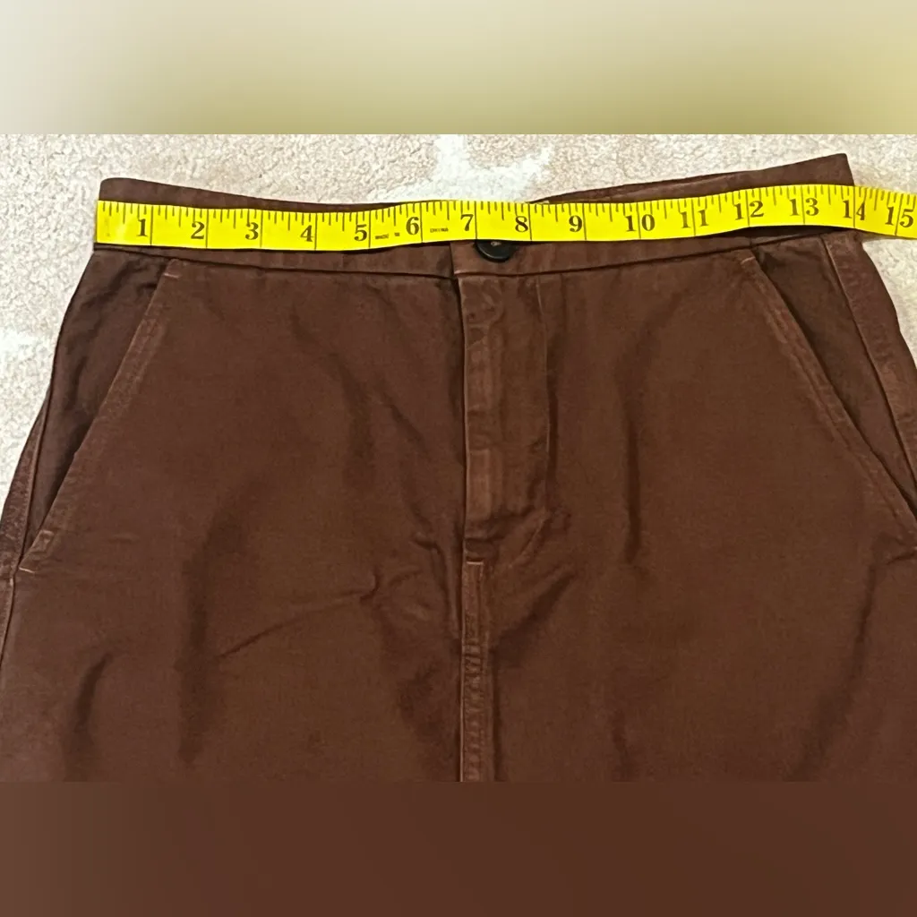 Everlane The Canvas Stamp Skirt Brown Size 2 - Image 6
