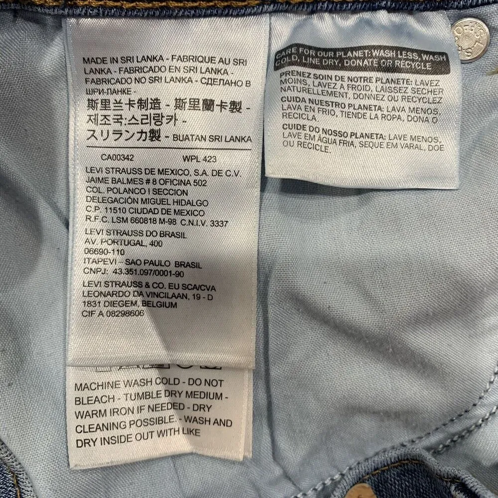 Levi’s Size 10 Classic Boot Cut Jeans Mid Rise Flat Stretch Denim Blue Women’s - Image 8