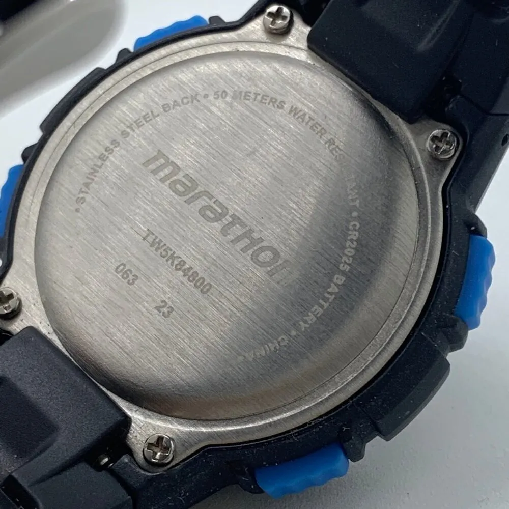 Marathon chrono alarm ladies digital 38mm watch blue black tone 50M WR - Image 7