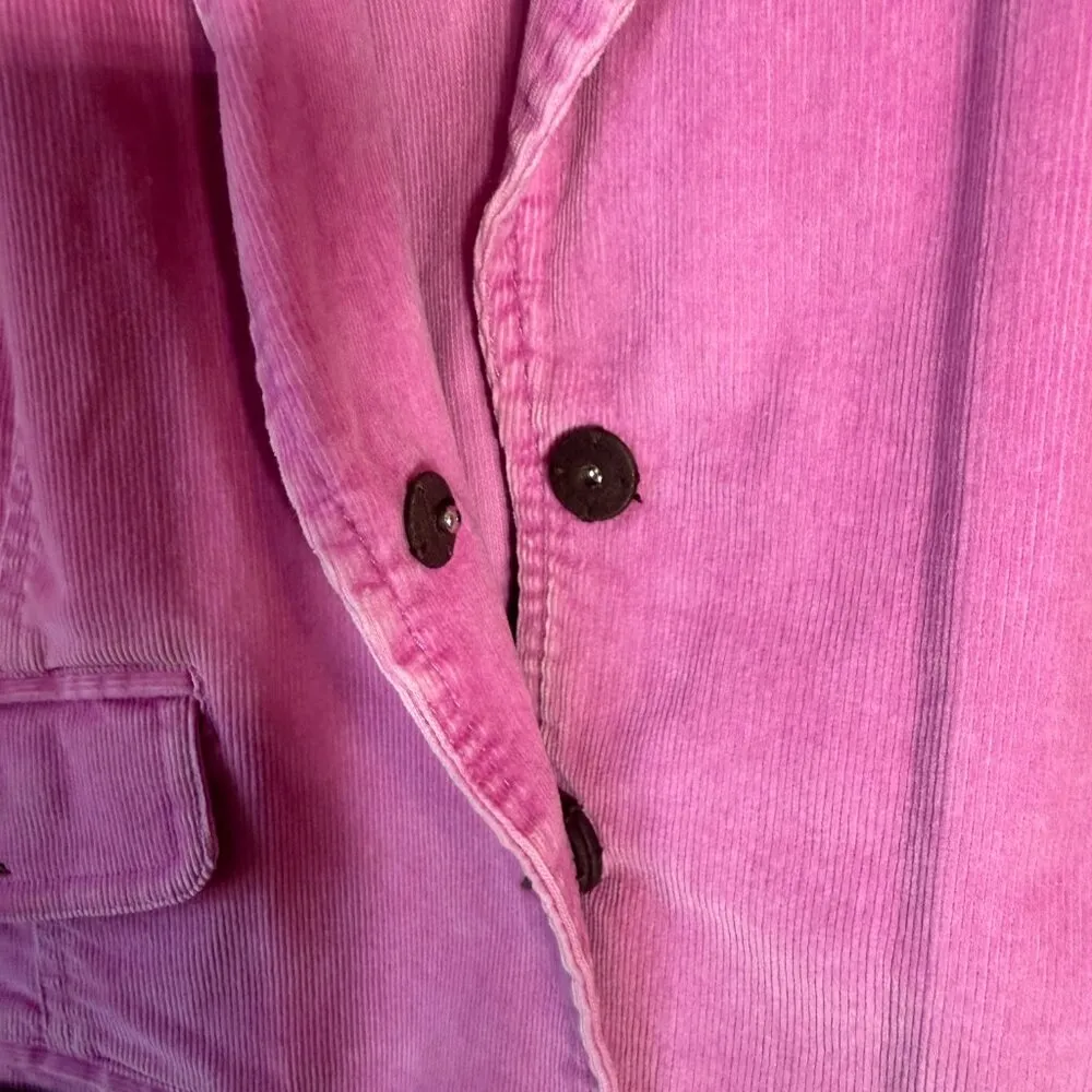 Vintage J. Jill Corduroy Blazer Jacket Women's Small Pink Classic Preppy Career - Image 9