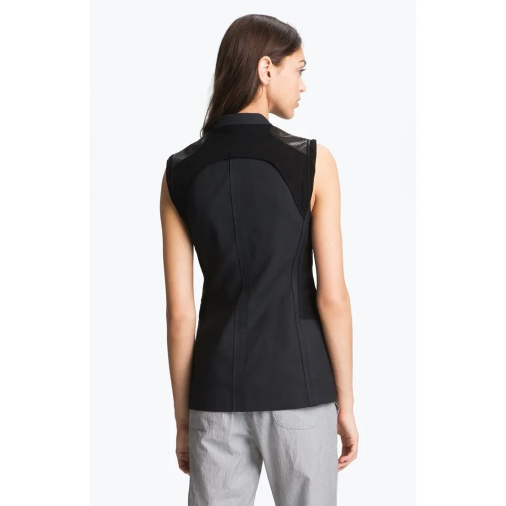 Rag & Bone Finn Leather Cotton Vest - Image 3